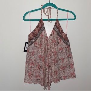 NWT pink paisley halter top